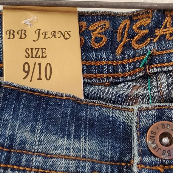 NWT B.B. EMBELLISHED BLUE JEANS SIZE 9/10, 5/6 - Picture 6 of 8
